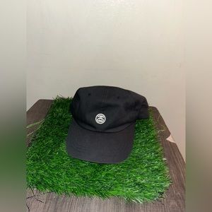 Stussy Contrast Hat Black Embroidered Logo Strapback Men's Hat